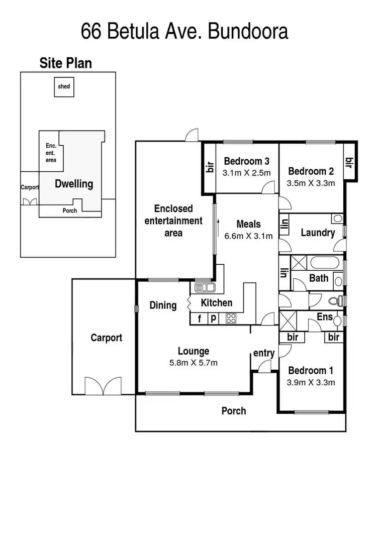 Floorplan of Homely house listing, 66 Betula Avenue, Bundoora VIC 3083