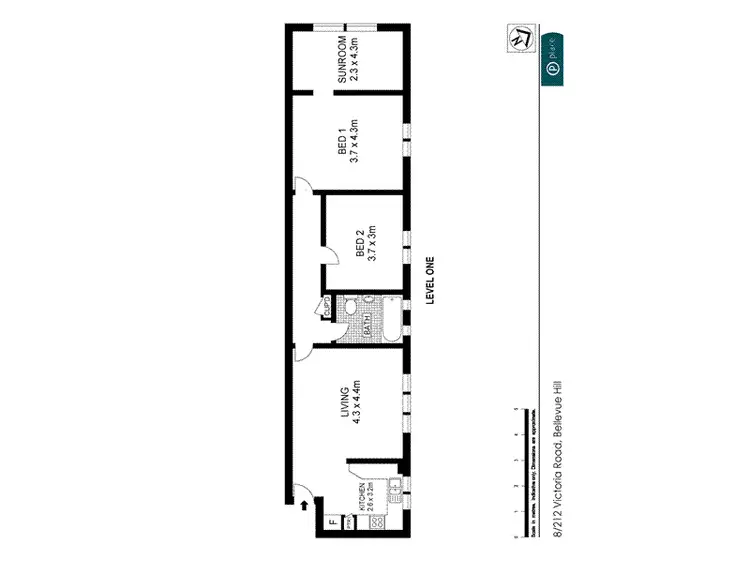 Floorplan of Homely unit listing, 8/212 Victoria Road, Bellevue Hill NSW 2023