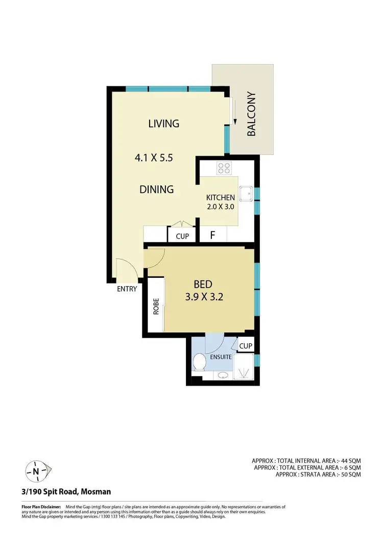 Floorplan of Homely apartment listing, 3/190 Spit Road, Mosman NSW 2088