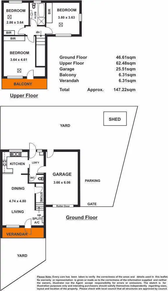 Floorplan of Homely townhouse listing, 2/1 Roseberry Lane, Collinswood SA 5081