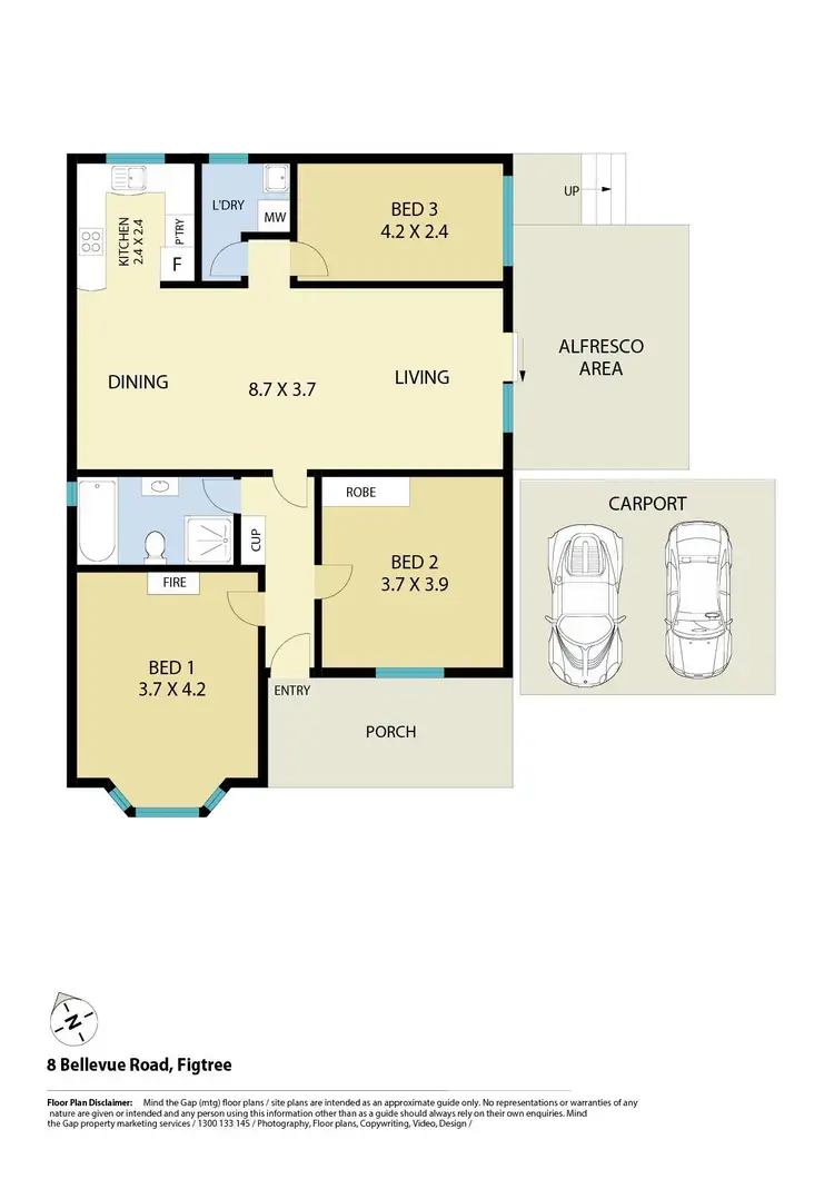 Floorplan of Homely house listing, 8 Bellevue Road, Figtree NSW 2525