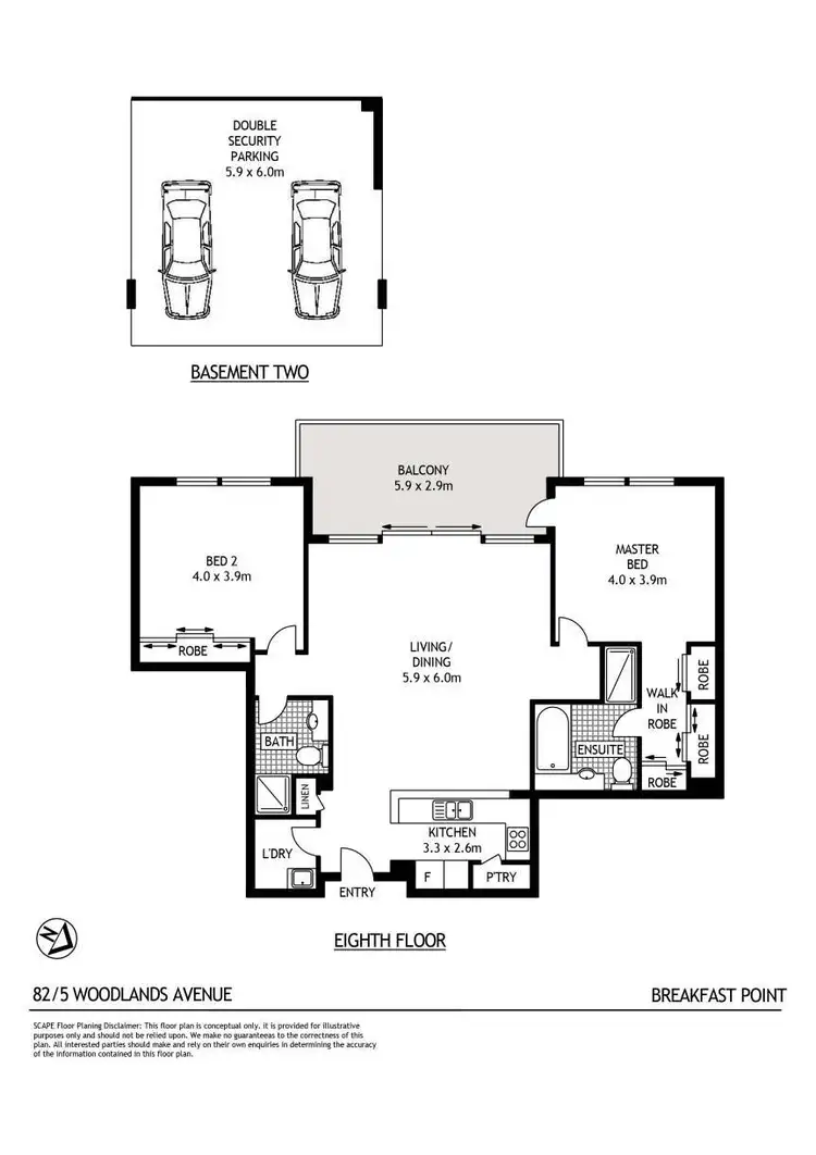 Floorplan of Homely apartment listing, 82/5 Woodlands Avenue, Breakfast Point NSW 2137