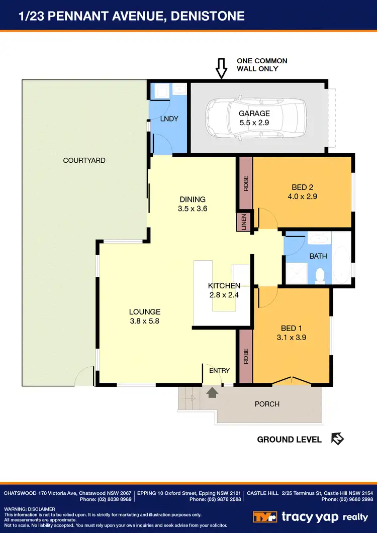Floorplan of Homely villa listing, 1/23 Pennant Avenue, Denistone NSW 2114