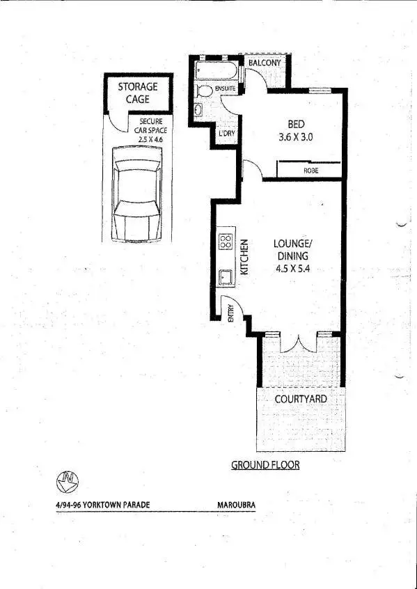 Floorplan of Homely apartment listing, 4/94 Yorktown Parade, Maroubra NSW 2035