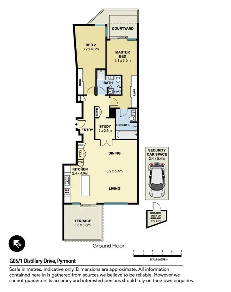 Floorplan of Homely apartment listing, G05/1 Distillery Drive, Pyrmont NSW 2009