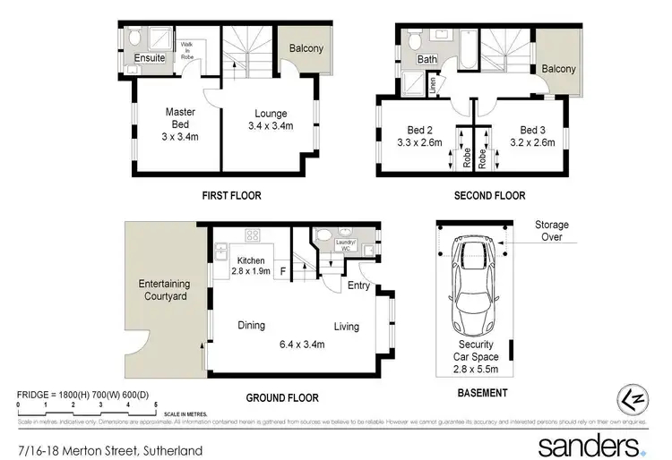 Floorplan of Homely townhouse listing, 7/16-18 Merton Street, Sutherland NSW 2232