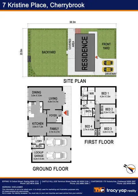 Floorplan of Homely house listing, 7 Kristine Place, Cherrybrook NSW 2126