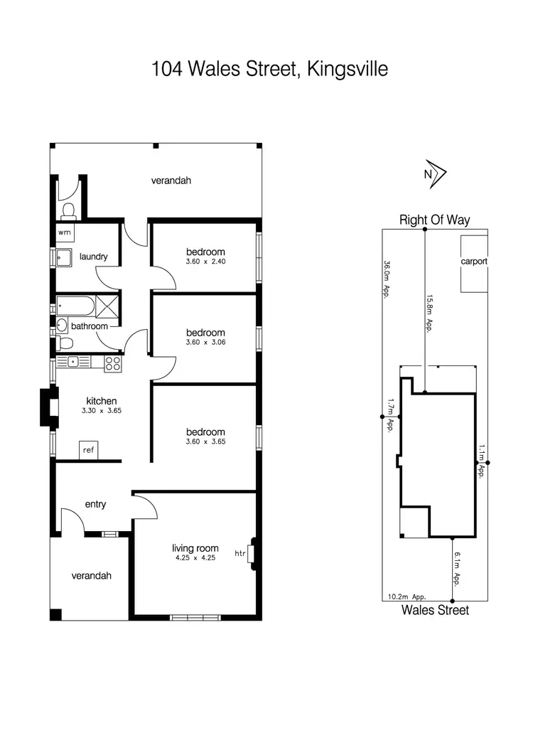 Floorplan of Homely house listing, 104 Wales Street, Kingsville VIC 3012