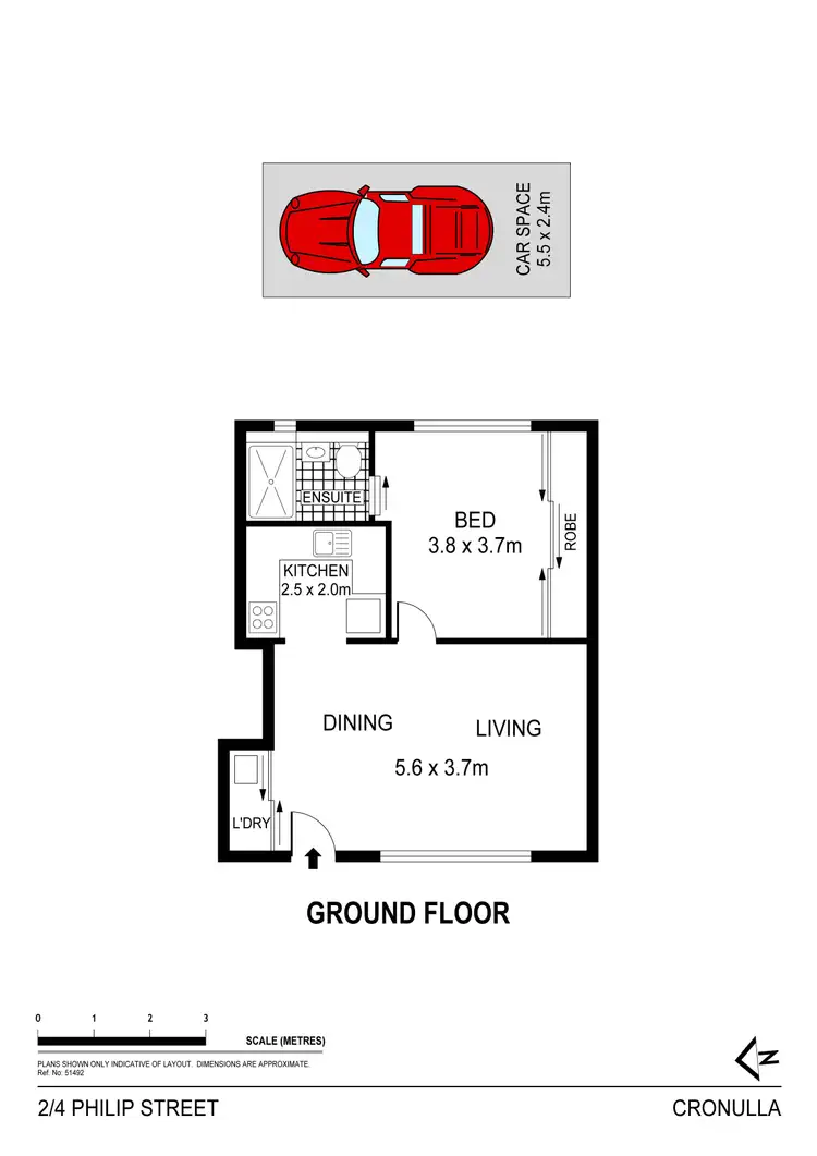 Floorplan of Homely apartment listing, 2/4 Philip Street, Cronulla NSW 2230