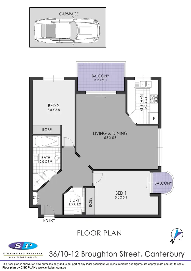 Floorplan of Homely apartment listing, 36/10-12 Broughton Street, Canterbury NSW 2193