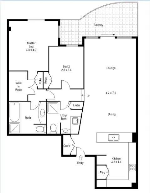 Floorplan of Homely apartment listing, 33/171 St Georges Terrace, Perth WA 6000