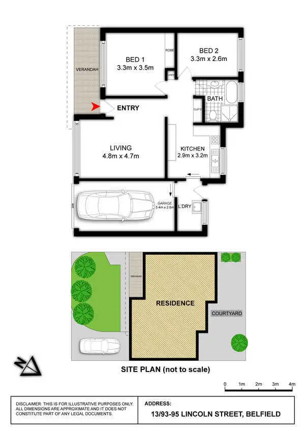 Floorplan of Homely villa listing, 13/93-95 Lincoln Street, Belfield NSW 2191