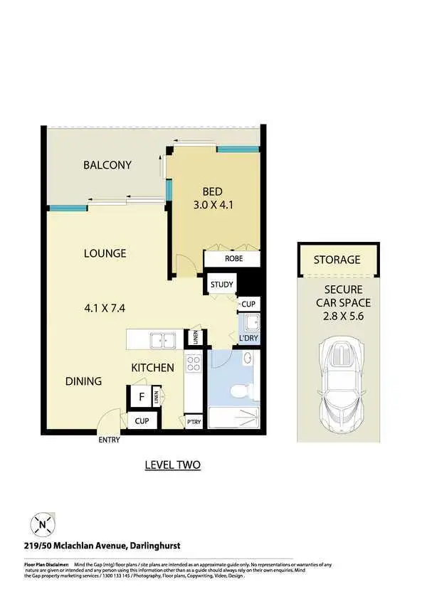 Floorplan of Homely apartment listing, 219/50 Mclachlan Avenue, Darlinghurst NSW 2010