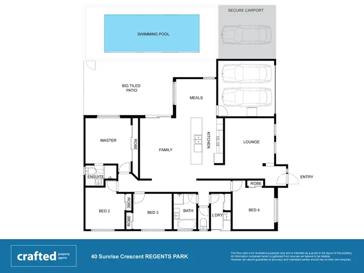 Floorplan of Homely house listing, 40 Sunrise Crescent, Regents Park QLD 4118