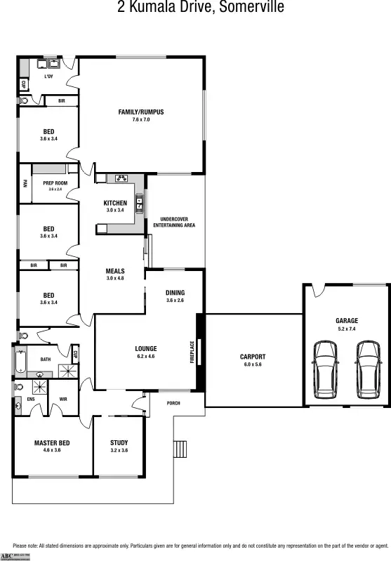 Floorplan of Homely house listing, 2 Kumala Drive, Somerville VIC 3912