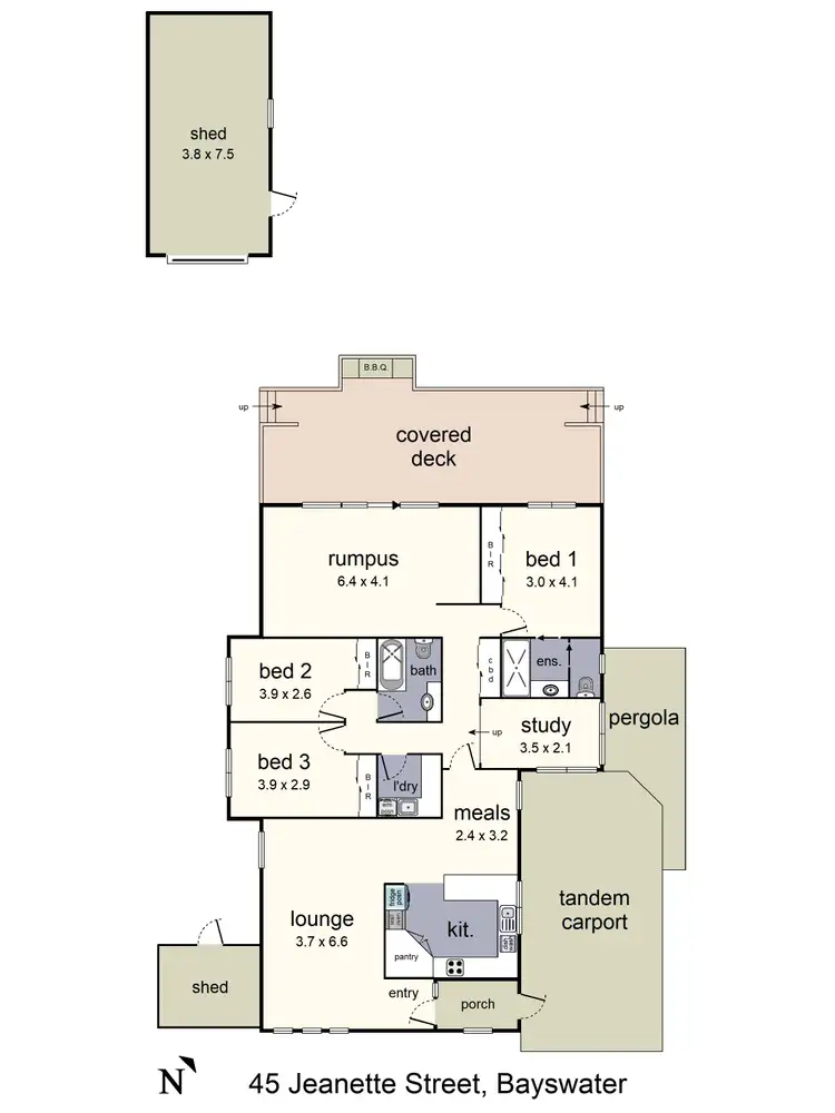 Floorplan of Homely house listing, 45 Jeanette Street, Bayswater VIC 3153