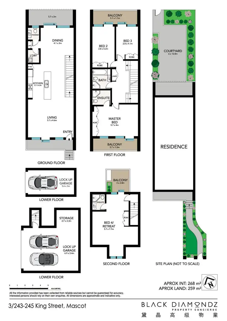 Floorplan of Homely townhouse listing, 3/243-245 King Street, Mascot NSW 2020