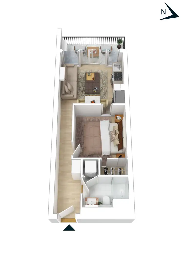 Floorplan of Homely apartment listing, 1206/52 Park Street, South Melbourne VIC 3205