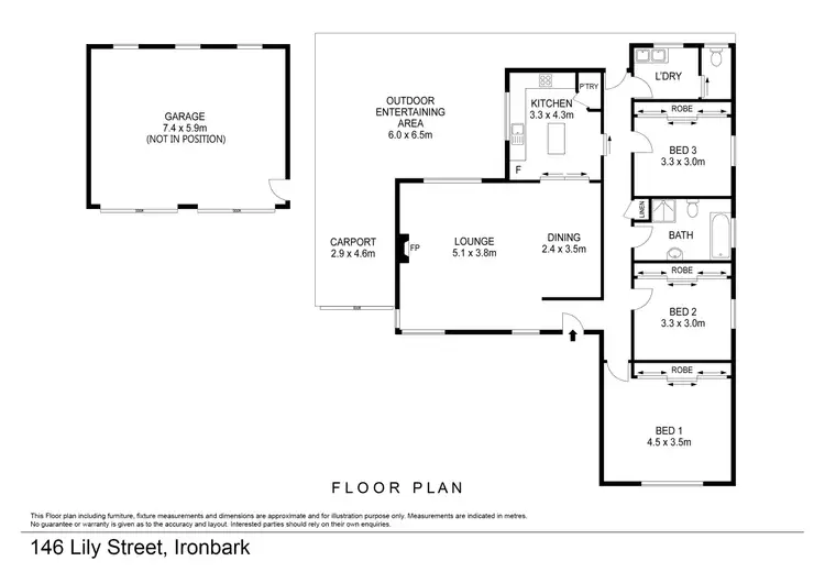 Floorplan of Homely house listing, 146 Lily Street, Bendigo VIC 3550