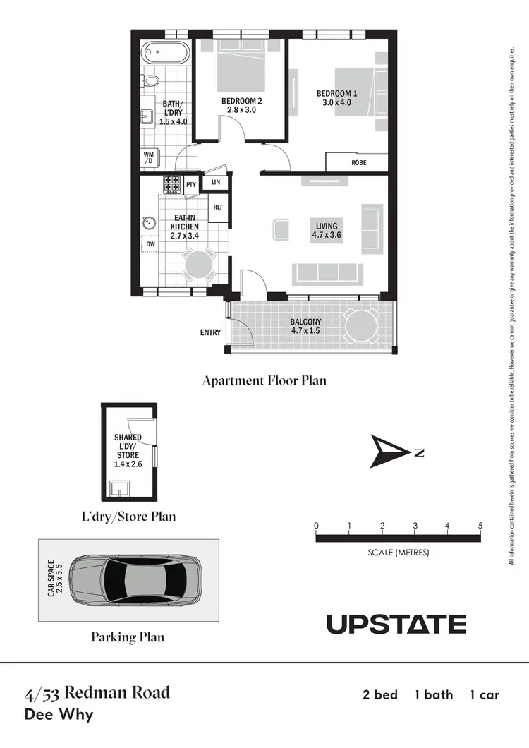 Floorplan of Homely unit listing, 4/53 Redman Road, Dee Why NSW 2099