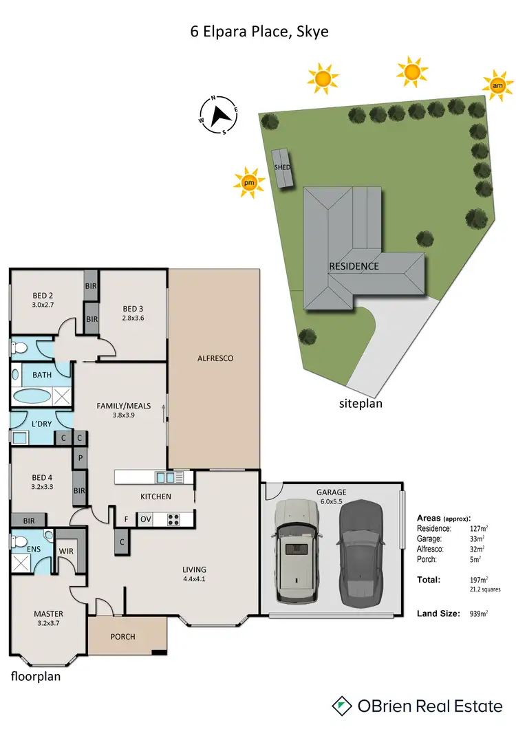 Floorplan of Homely house listing, 6 Elpara Place, Skye VIC 3977