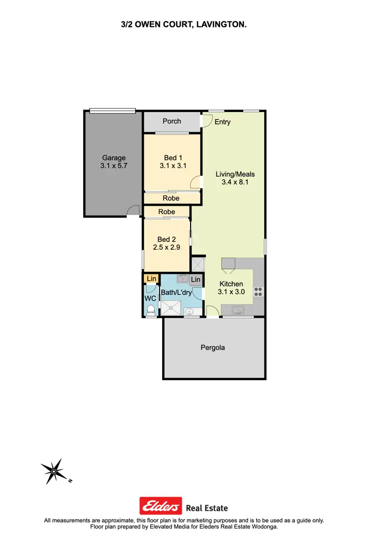 Floorplan of Homely unit listing, 3/2 Owen Court, Lavington NSW 2641