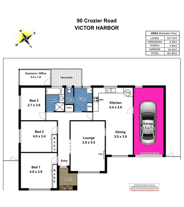 Floorplan of Homely house listing, 90 Crozier Road, Victor Harbor SA 5211