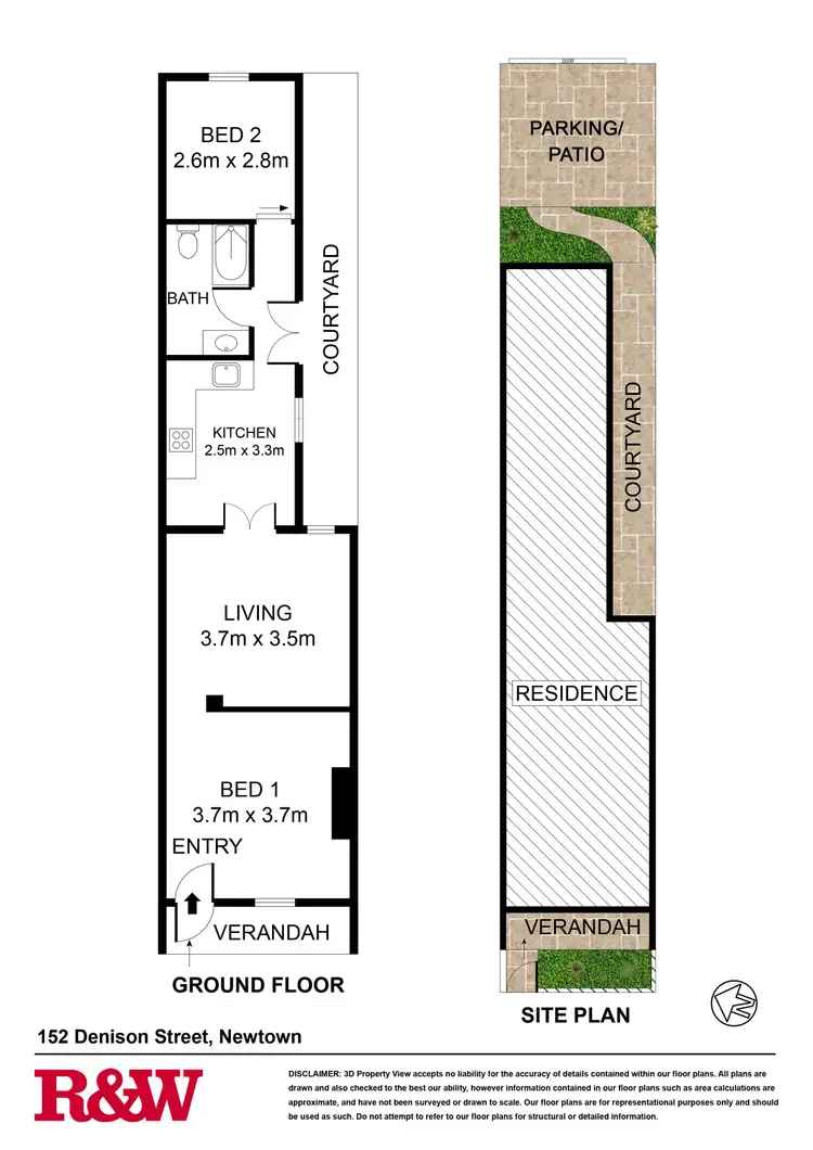 Floorplan of Homely terrace listing, 152 Denison Street, Newtown NSW 2042