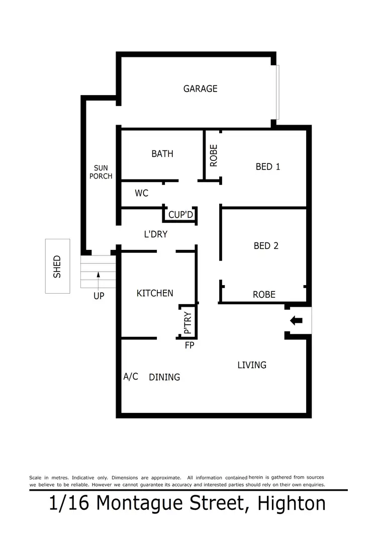 Floorplan of Homely unit listing, 1/16 Montague Street, Highton VIC 3216