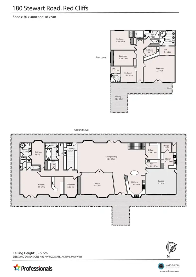 Floorplan of Homely rural property listing, 180 Stewart Road, Red Cliffs VIC 3496