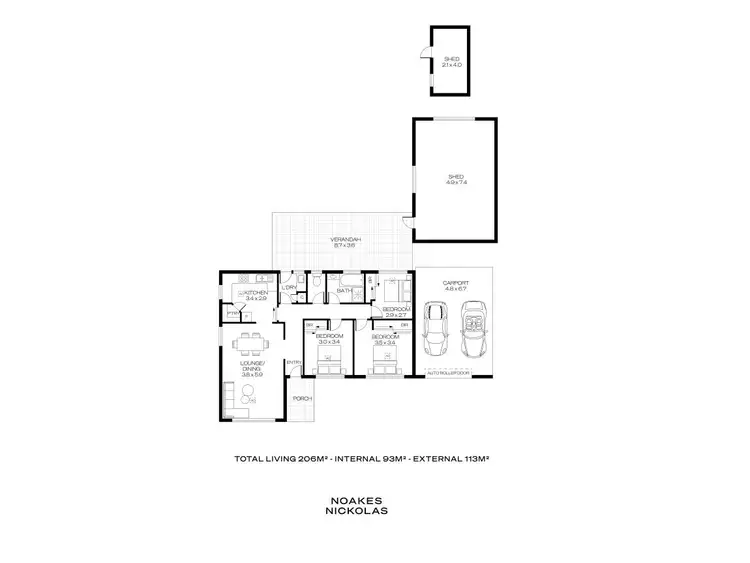 Floorplan of Homely house listing, 33 Elijah Street, Morphett Vale SA 5162