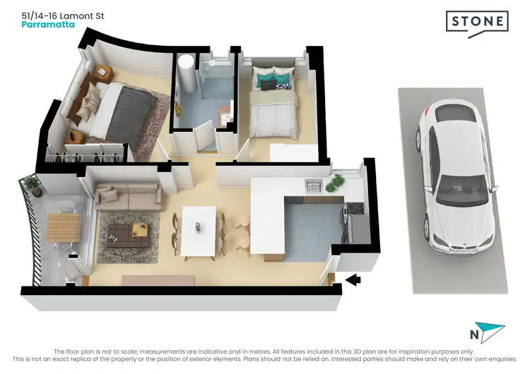 Floorplan of Homely apartment listing, 51/14-16 Lamont Street, Parramatta NSW 2150