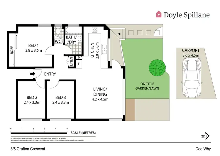 Floorplan of Homely apartment listing, 3/5 Grafton Crescent, Dee Why NSW 2099