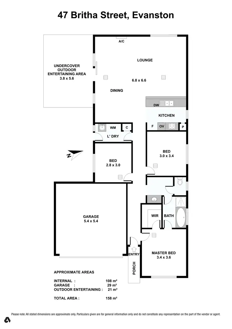 Floorplan of Homely house listing, 47 Britha Avenue, Evanston SA 5116