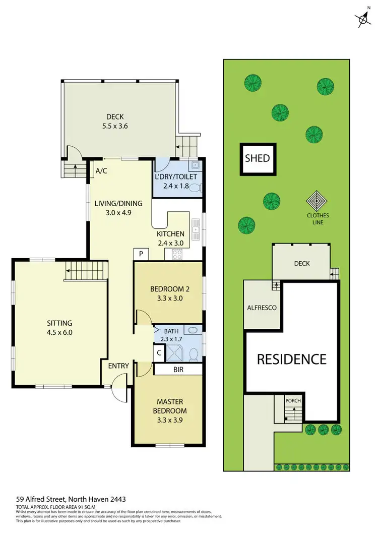 Floorplan of Homely house listing, 59 Alfred Street, North Haven NSW 2443