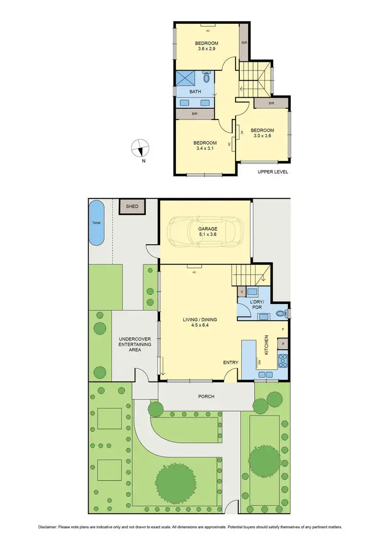 Floorplan of Homely townhouse listing, 1/123 Boundary Road, Pascoe Vale VIC 3044