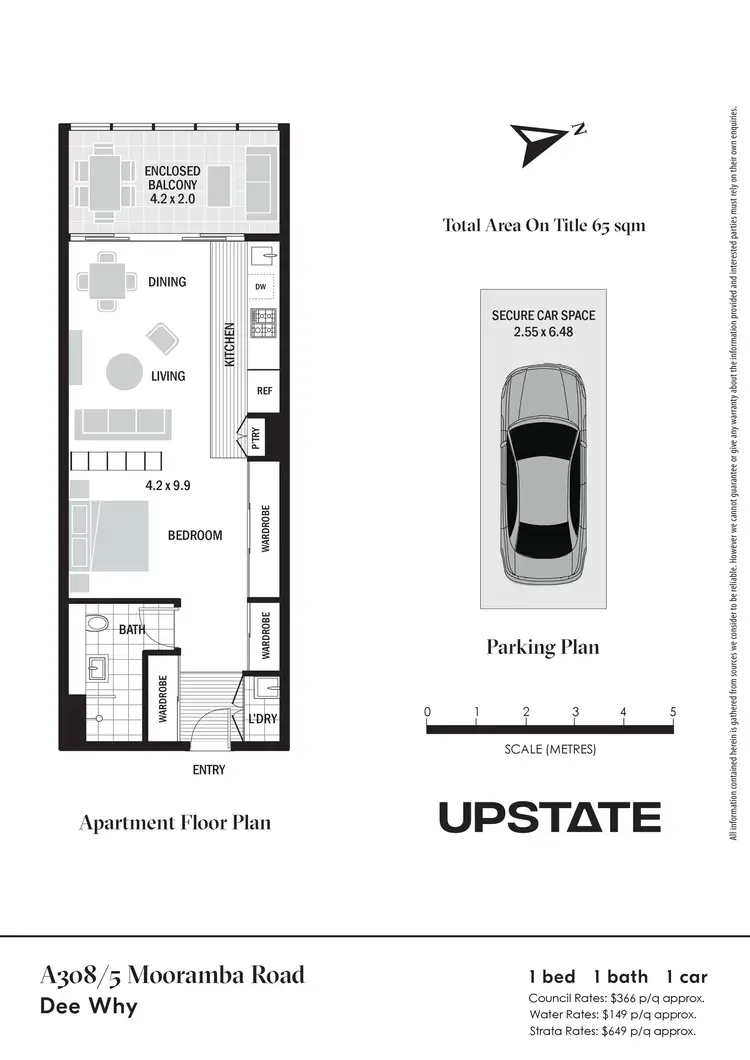 Floorplan of Homely unit listing, A308/5 Mooramba Road, Dee Why NSW 2099