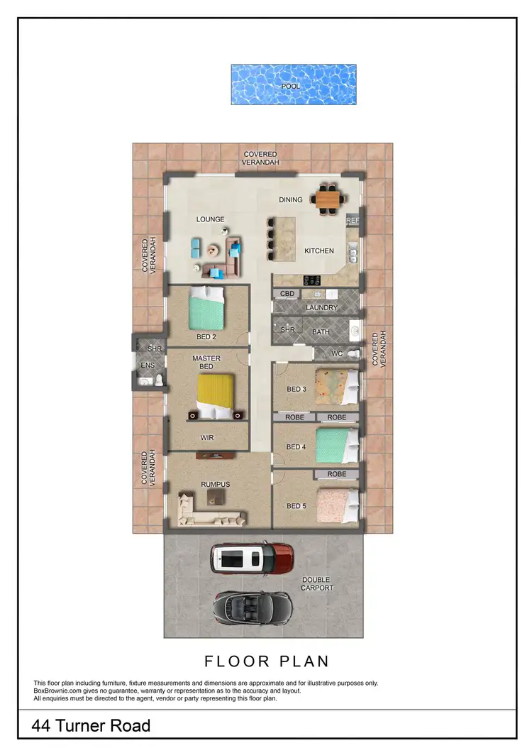 Floorplan of Homely rural property listing, 44 Turner Road, Riordanvale QLD 4800