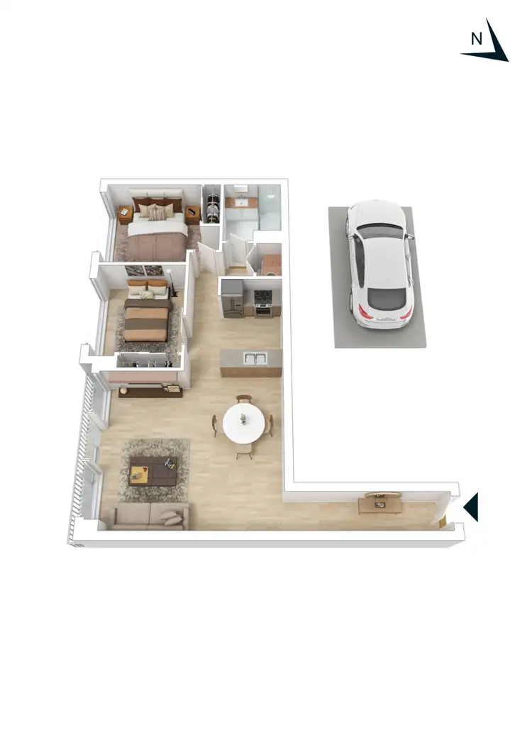 Floorplan of Homely apartment listing, 1706/100 Harbour Esplanade, Docklands VIC 3008