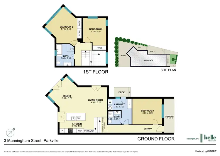 Floorplan of Homely house listing, 3 Manningham Street, Parkville VIC 3052