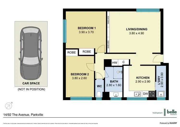 Floorplan of Homely apartment listing, 14/92 The Avenue, Parkville VIC 3052