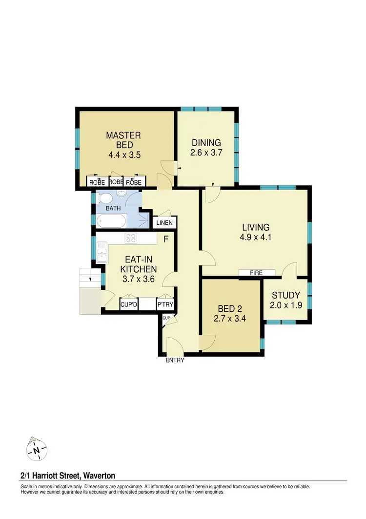 Floorplan of Homely apartment listing, 2/1 Harriott Street, Waverton NSW 2060