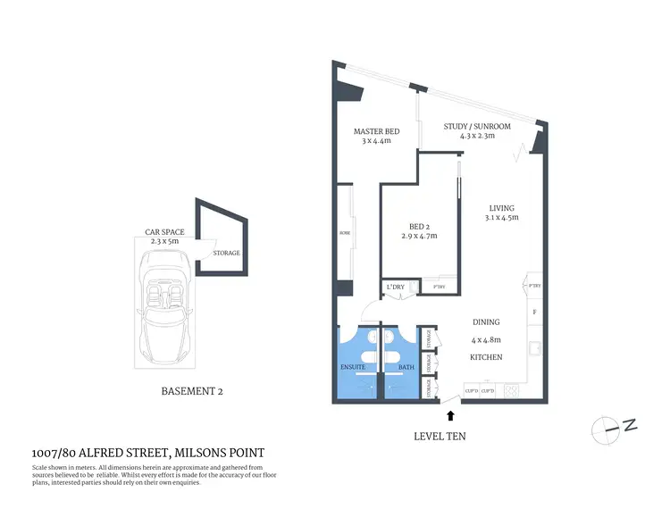 Floorplan of Homely apartment listing, 1007/80 Alfred Street, Milsons Point NSW 2061
