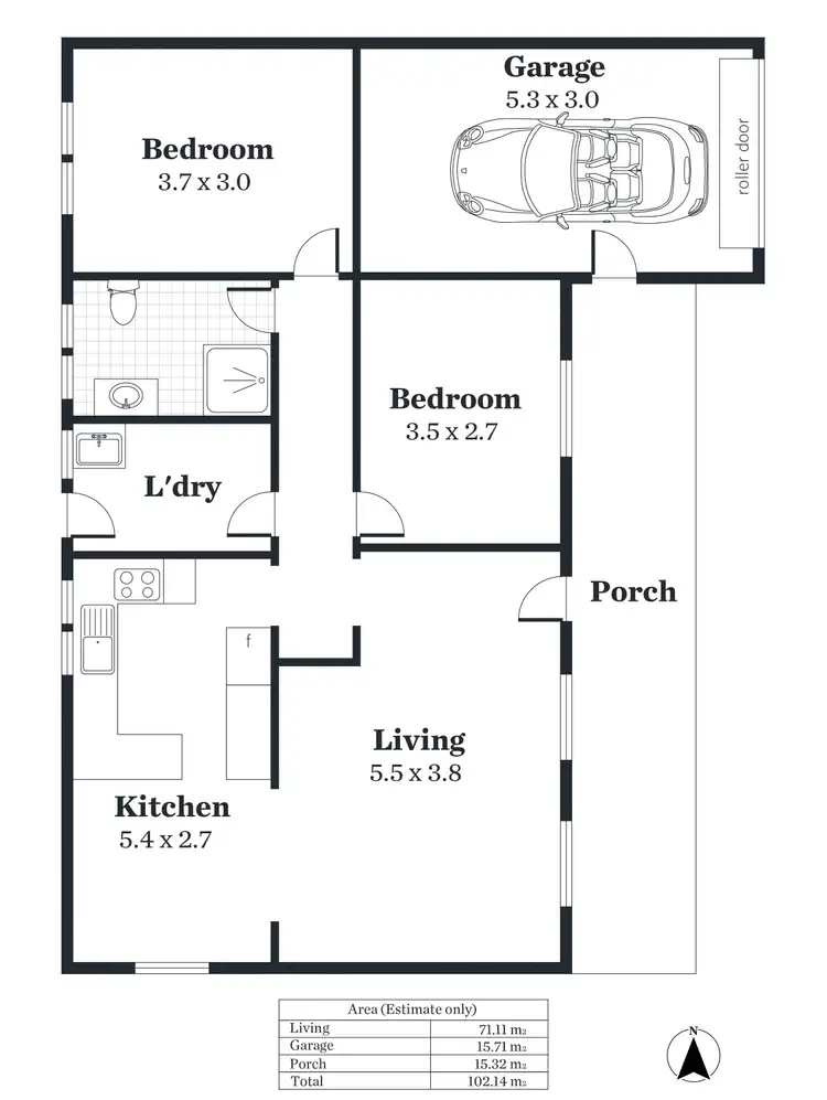 Floorplan of Homely unit listing, 1/1 Nitschke Drive, Hahndorf SA 5245