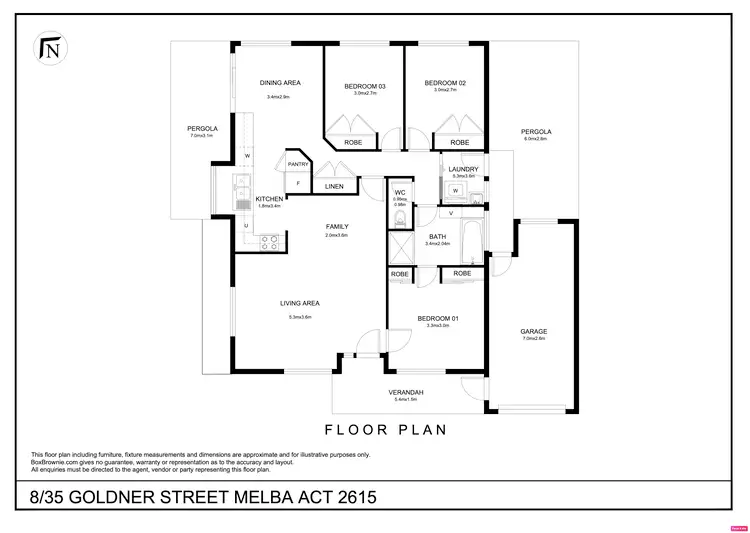 Floorplan of Homely villa listing, 8/35 Goldner Circuit, Melba ACT 2615