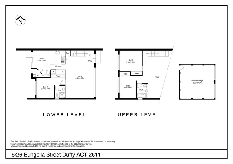 Floorplan of Homely townhouse listing, 6/26 Eungella Street, Duffy ACT 2611