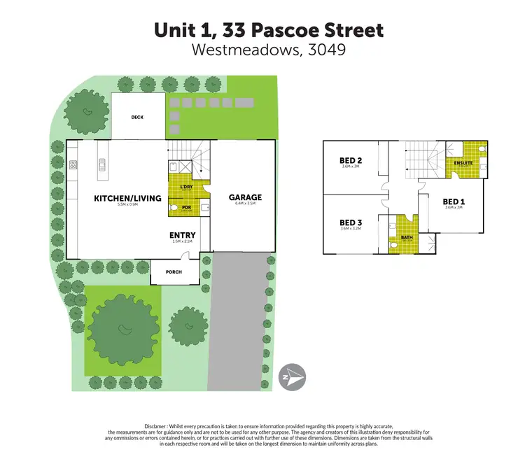 Floorplan of Homely townhouse listing, 1/33 Pascoe Street, Westmeadows VIC 3049