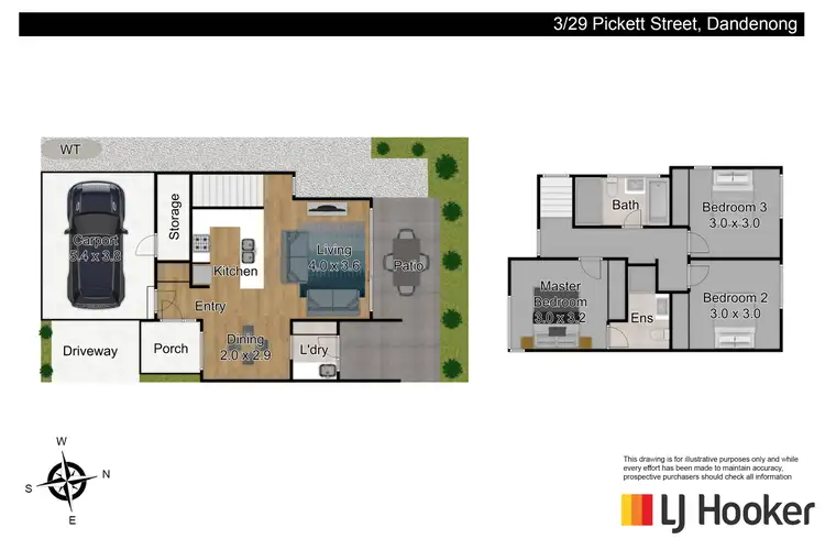 Floorplan of Homely townhouse listing, 3/29 Pickett Street, Dandenong VIC 3175