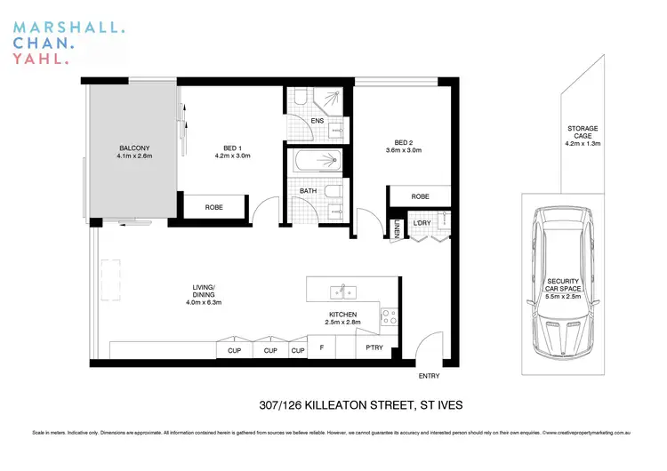 Floorplan of Homely apartment listing, 307/126 Killeaton Street, St Ives NSW 2075