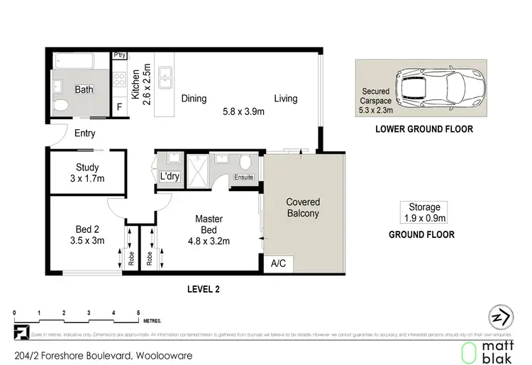 Floorplan of Homely apartment listing, 204/2 Foreshore Boulevard, Woolooware NSW 2230